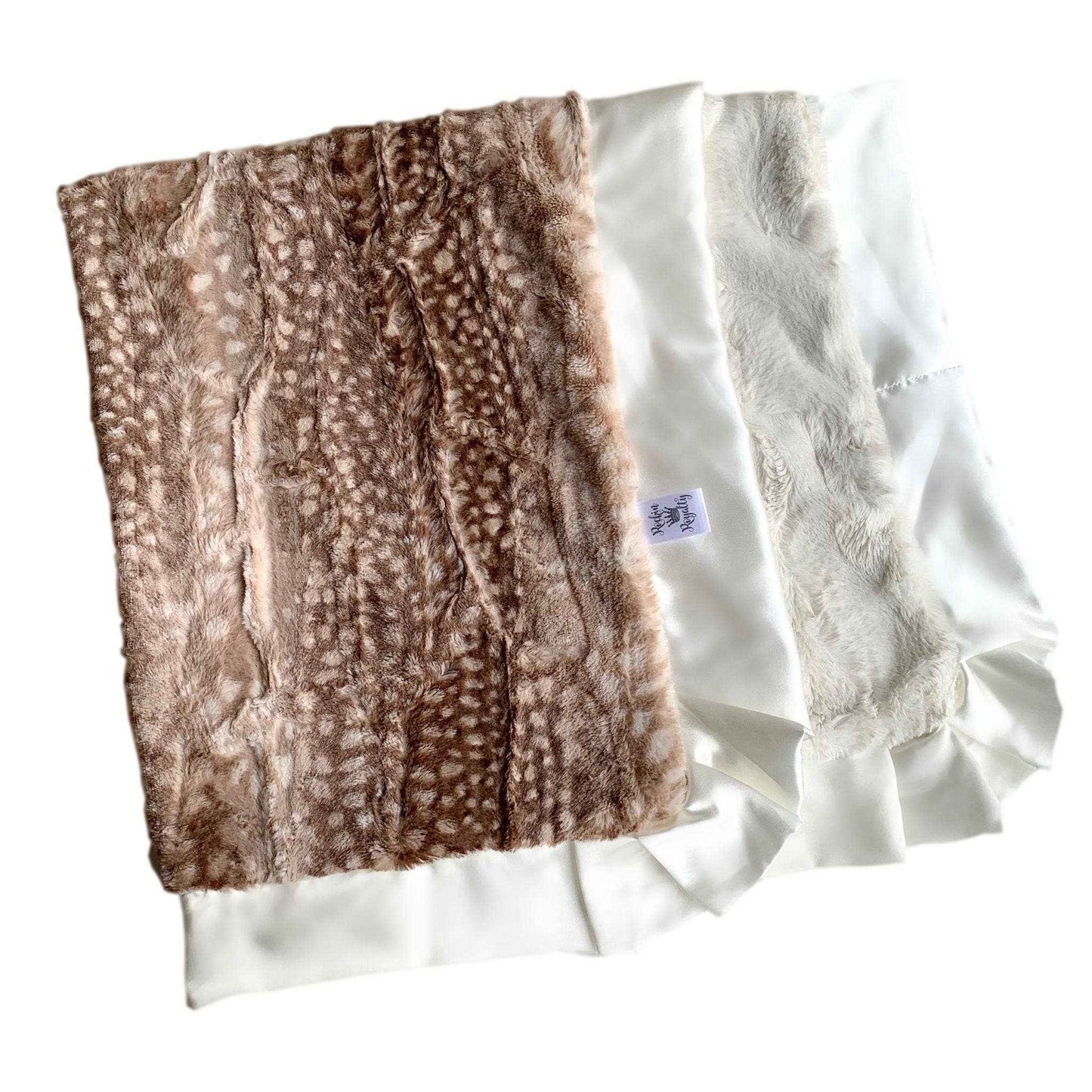 Fawn Luxe Cuddle Blanket- Straight Satin
