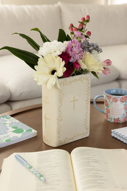 Large Book Vase, The Word