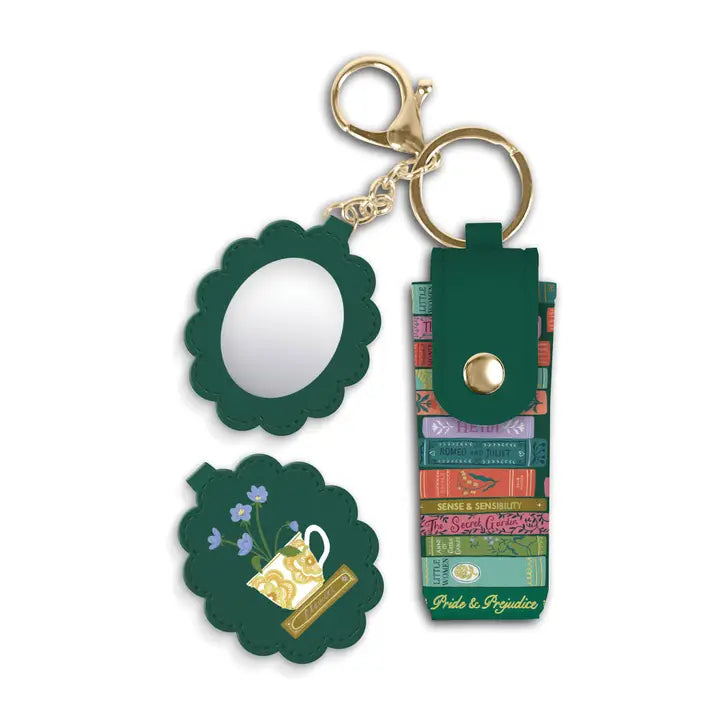 Cozy Reads Lip Balm Holder Key Chain