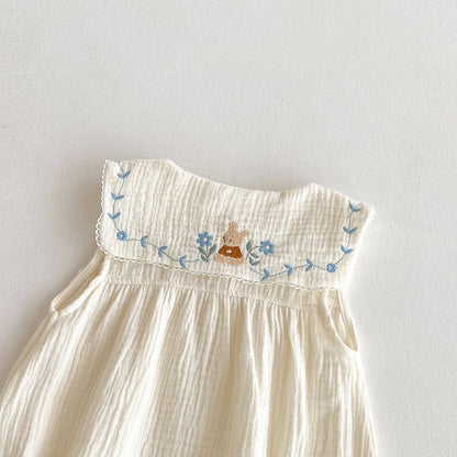 Baby Girl Sleeveless Flowers Bodysuit