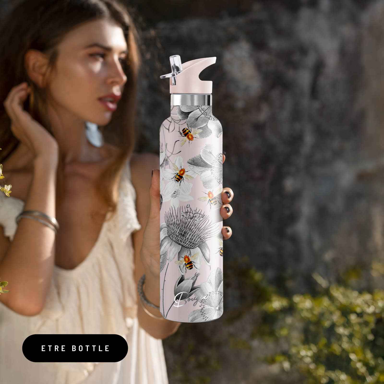 Etre | Bee Floral Insulated Water Bottle 25 oz