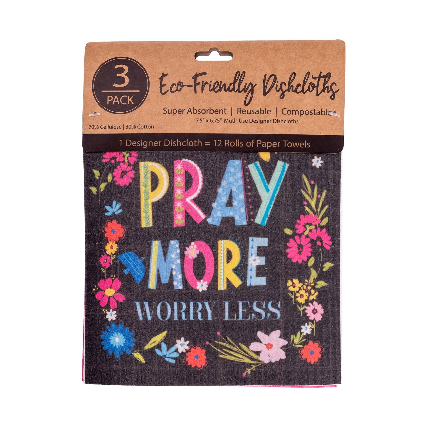 Divinity Boutique - ECO Friendly Dishcloth Set: Pray More
