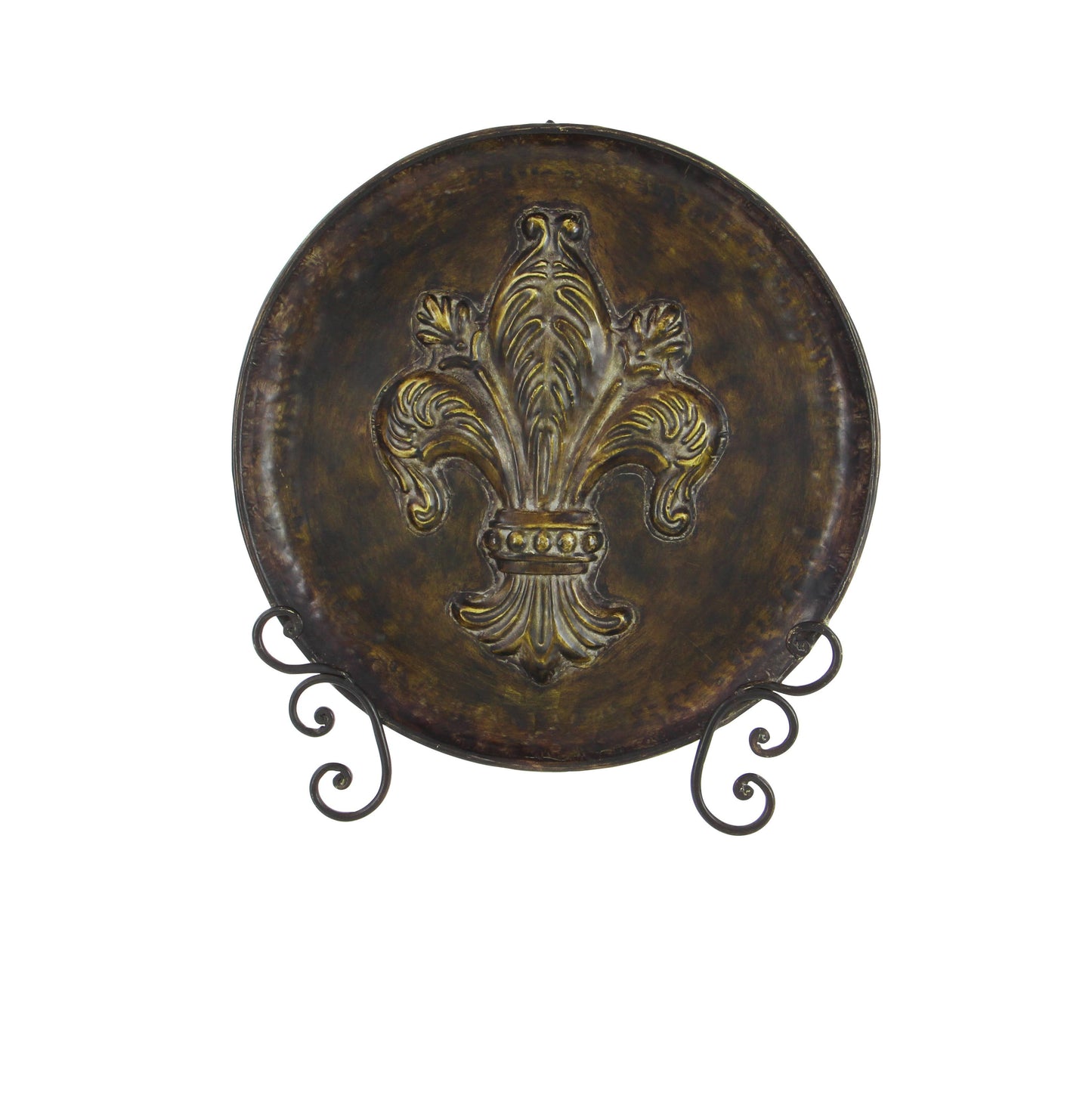 Traditional Brown Metal Charger