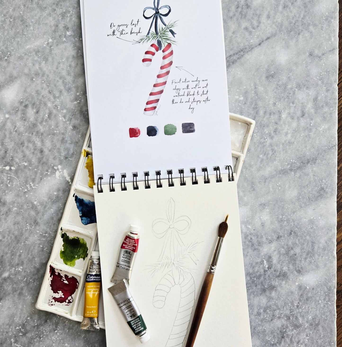 Watercolor Workbook, Spiral Bound 12 Months of Watercolor