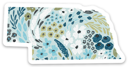 Nebraska Floral State Sticker