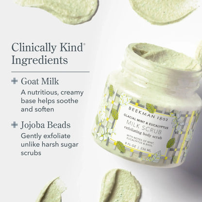 Beekman 1802 - Glacial Mint & Eucalyptus Milk Scrub Exfoliating Body Scrub