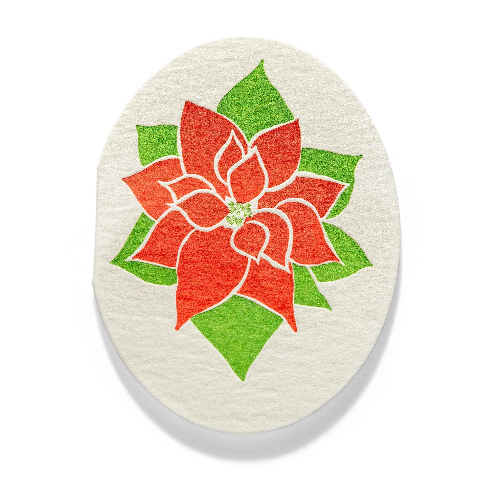 Mini Letterpress Enclosure Card | Poinsettia