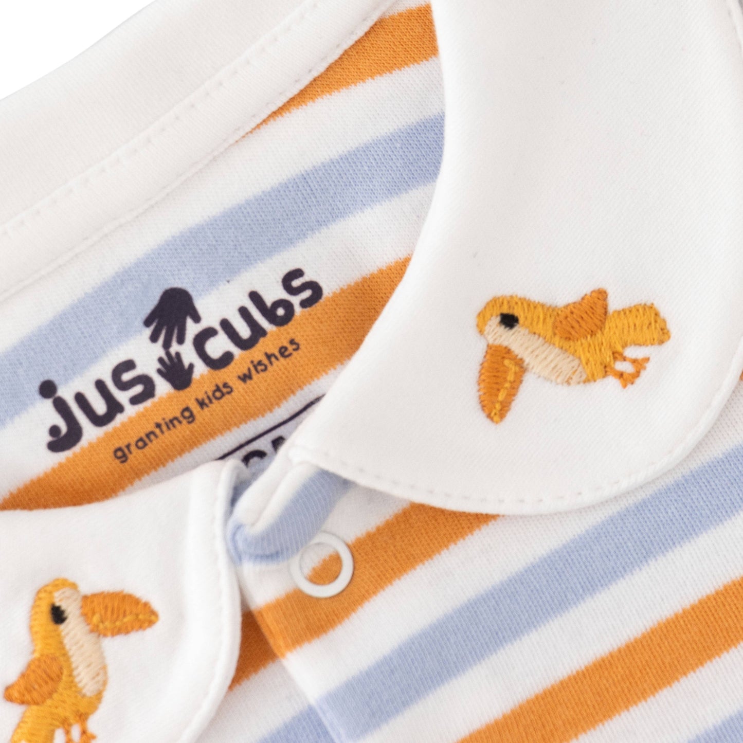 Organic Safari Baby Outfit Set – 3-Piece (Bodysuits & Shorts): 3-6 months