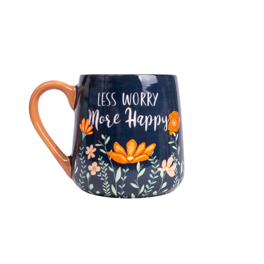 Divinity Boutique - Mug: Less Worry More Happy