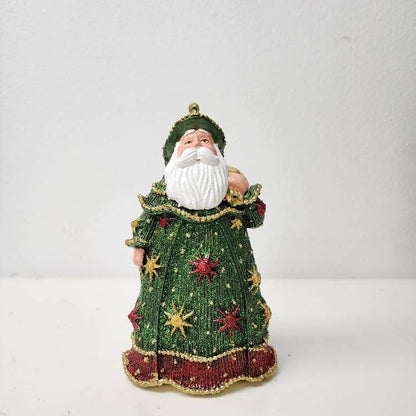 Dekorasyon Gifts  Decor - 7.5" Neo Starburst Tabletop Santa (Trad. Green)