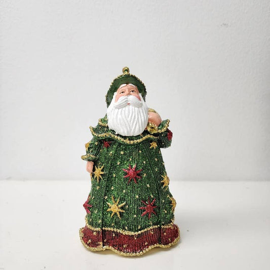 Dekorasyon Gifts  Decor - 7.5" Neo Starburst Tabletop Santa (Trad. Green)