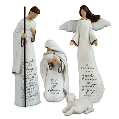 Nativity Savior Is Born Holy Family 4Pc