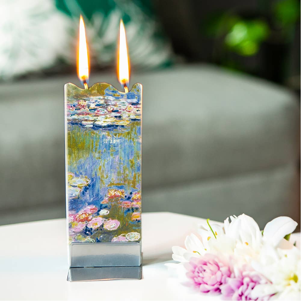 Flat Handmade Candle - Claude Monet Water Lilies
