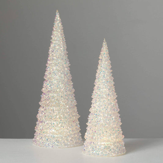 Iridescent Cone Tree Set of 2, 21"