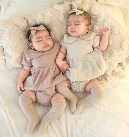 French Lace Knee High Baby Socks