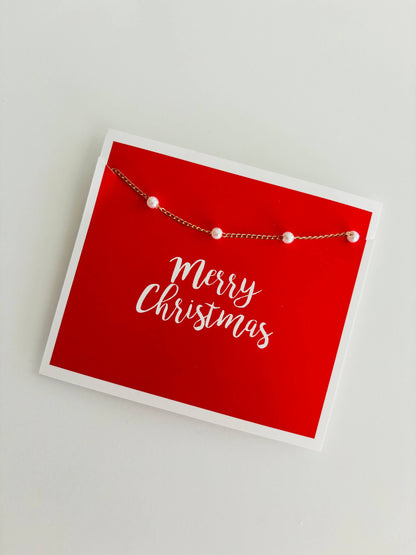 Merry Christmas Pearl Necklace