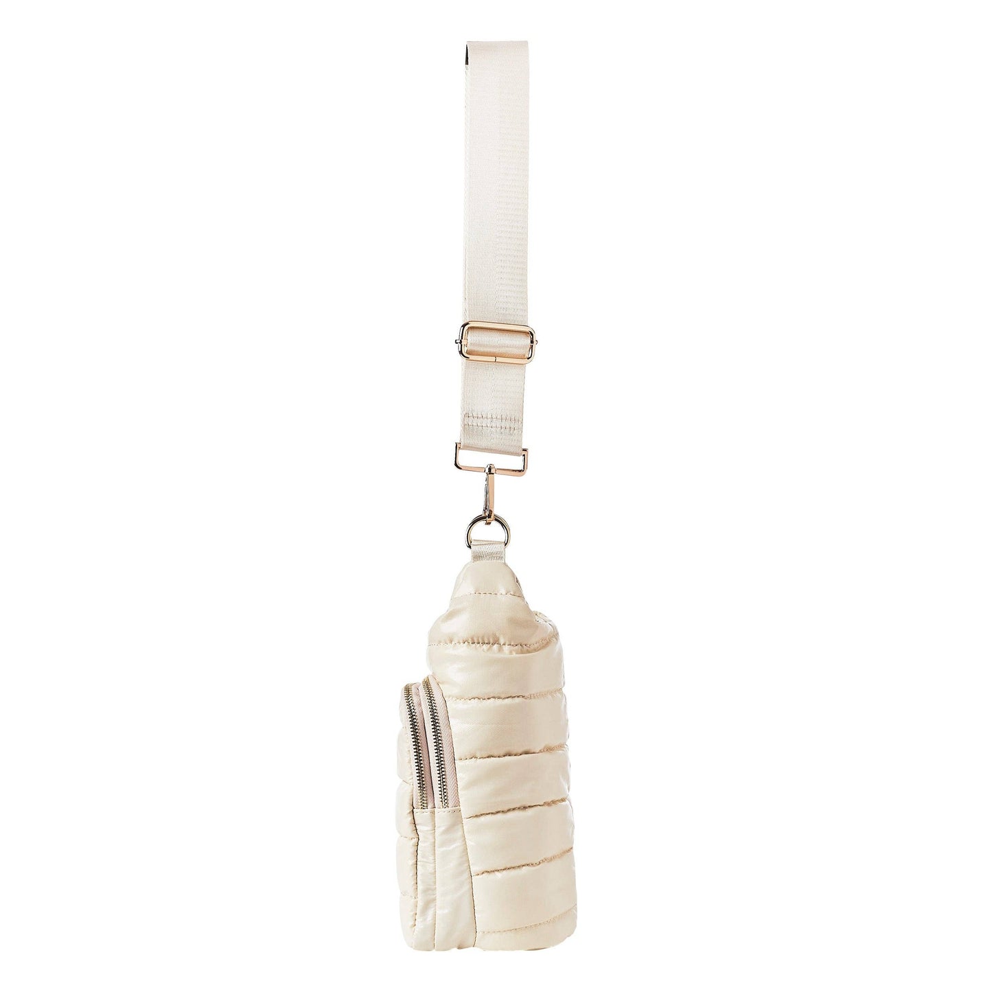 Ivory Glossy HydroBag® with Solid Matching Strap