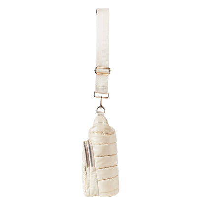 Ivory Glossy HydroBag® with Solid Matching Strap