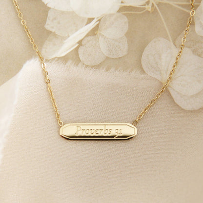 More Precious Than Jewels Necklace, Proverbs 31:10 Necklace