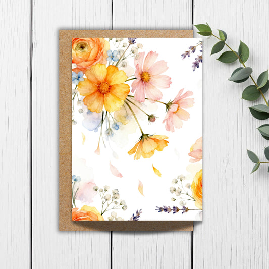 Spring Botanical Watercolor Greeting Card