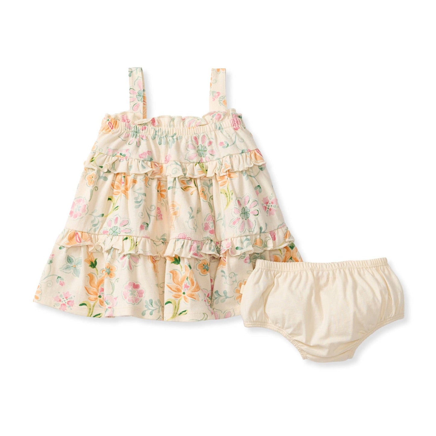 Mediterranean Floral Organic Dress: 5T