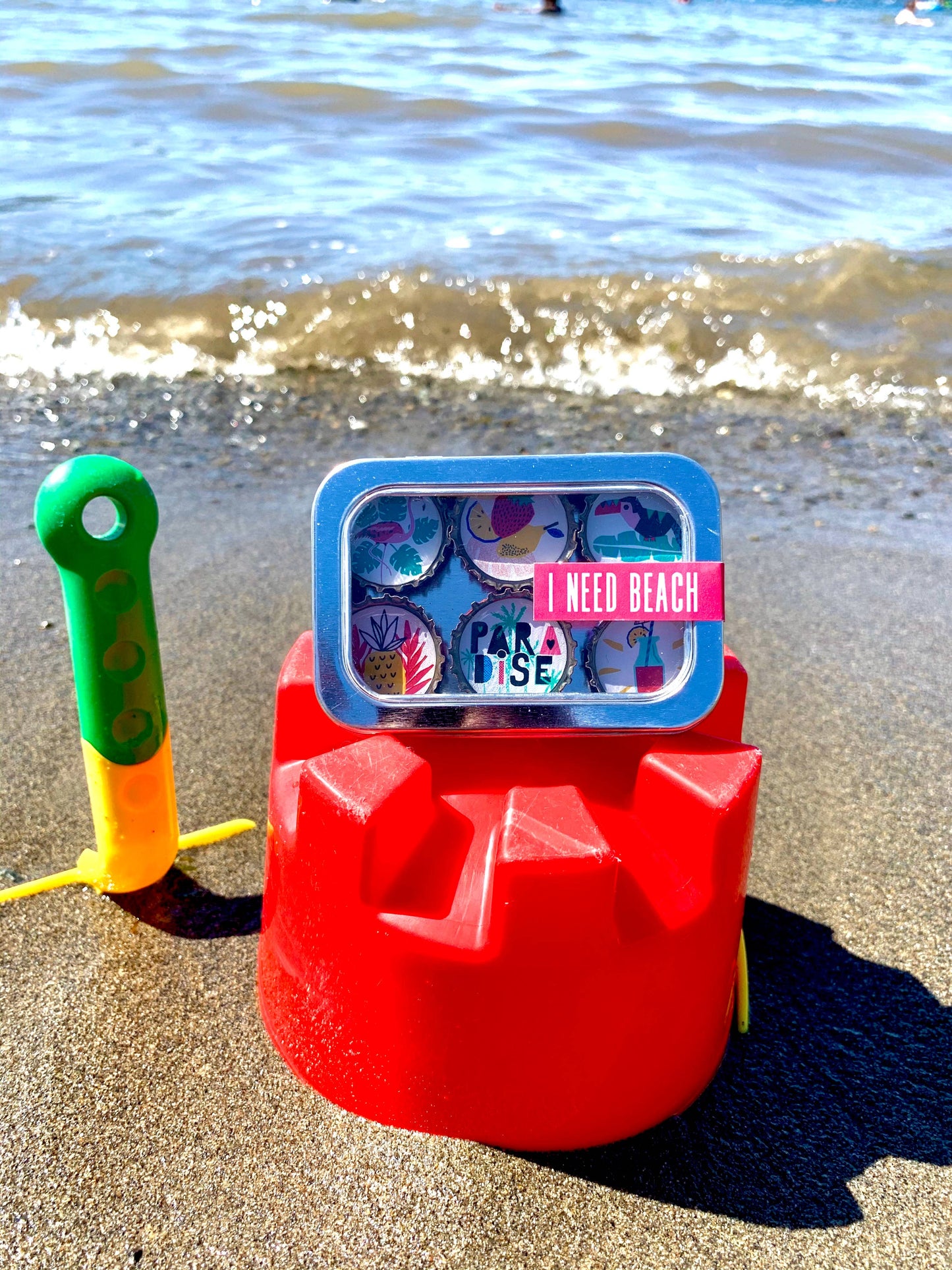 I Need Beach Magnets - Spring decor, Handmade & Eco-friendly