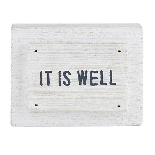 It Is Well Wood Block