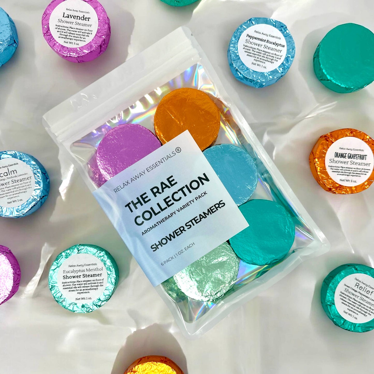 Relax Away Essentials - Variety Pack Shower Steamers 6 Pack - The RAE Collection