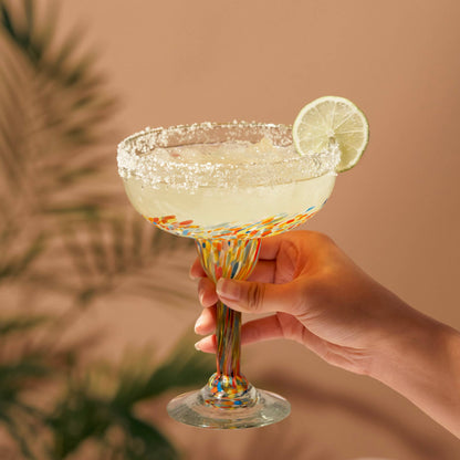 Artistico Recycled Glass Margarita Glasses Set of 2