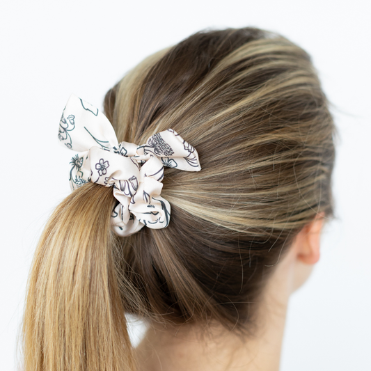 Elyse Breanne Design - Pressed Floral Satin Scrunchie