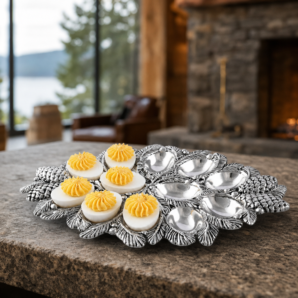 Pine Cone Forest Deviled Egg Server