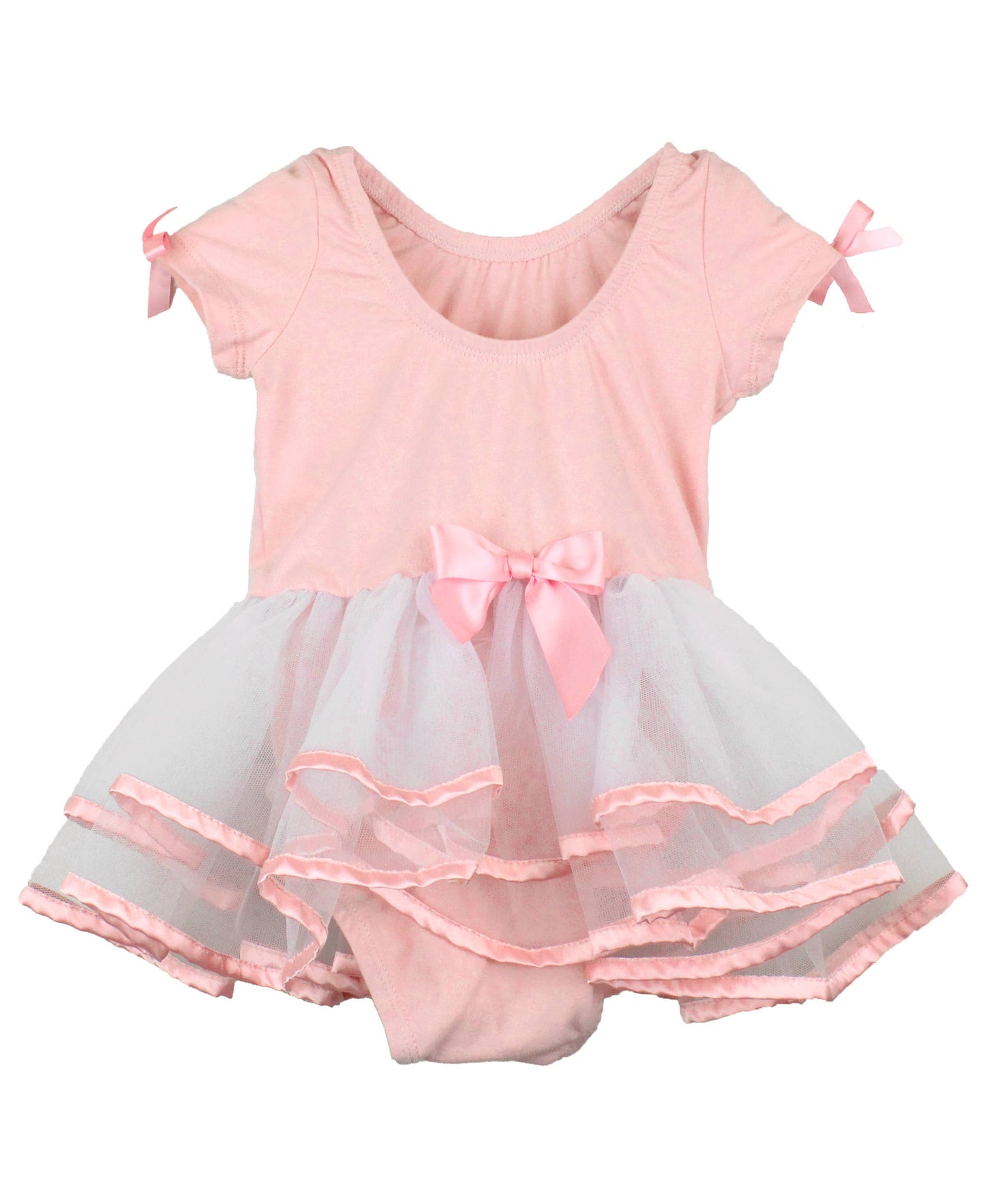 RuffleButts + RuggedButts - Girls Pink Ballet Tutu Dance Leotard
