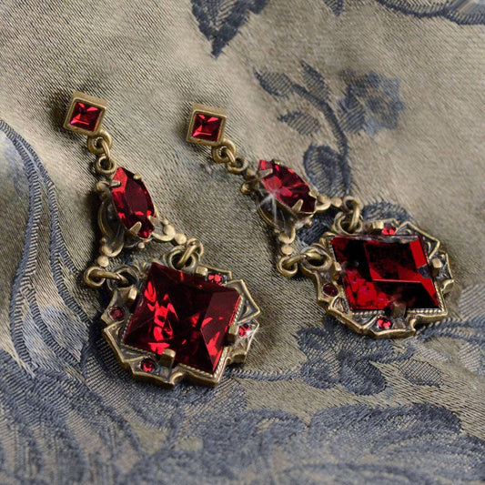 Art Deco Vintage Squares Earrings