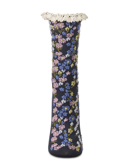 Liberty Floral Lace Cuff Crew