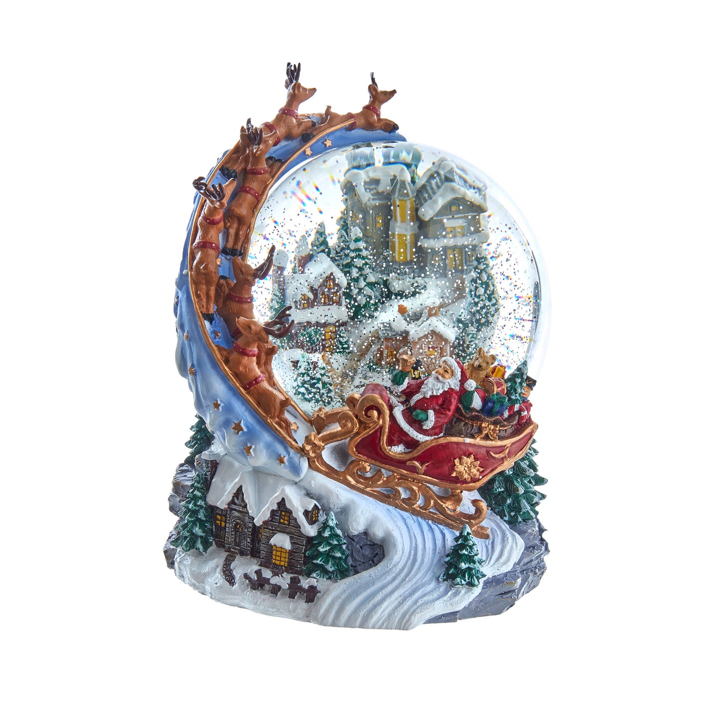 Kurt S. Adler, Inc. - Battery Operated Musical Santa and Sled Water Globe