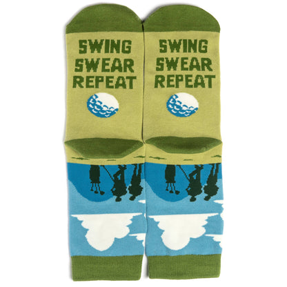 Swing Swear Repeat Golf Socks