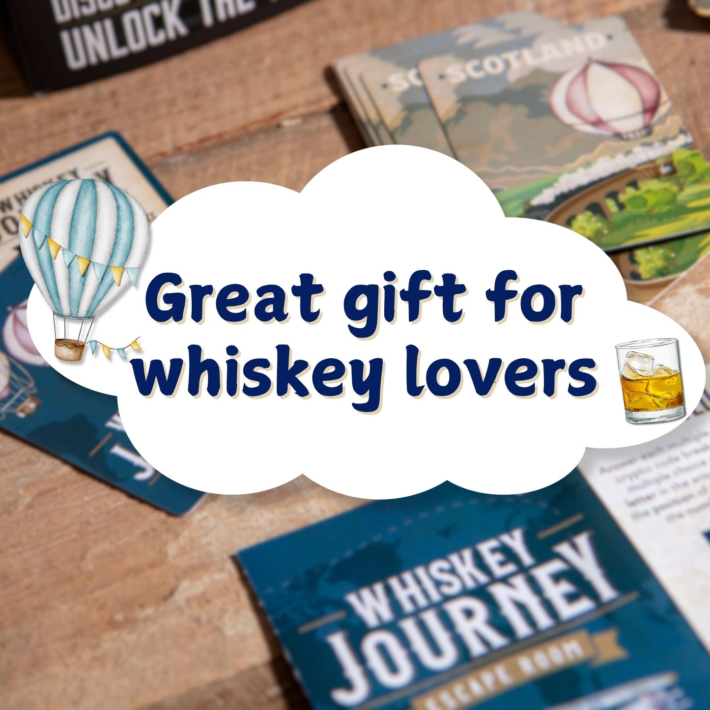 Whiskey Escape Room Puzzle Game - Men's Gifts for Christmas