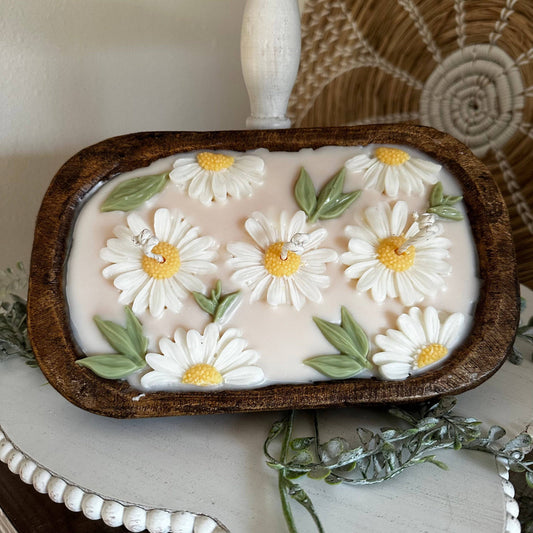Daisy Dough Bowl Candle