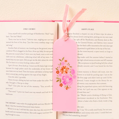Acrylic Bookmark-Dainty Floral Pink