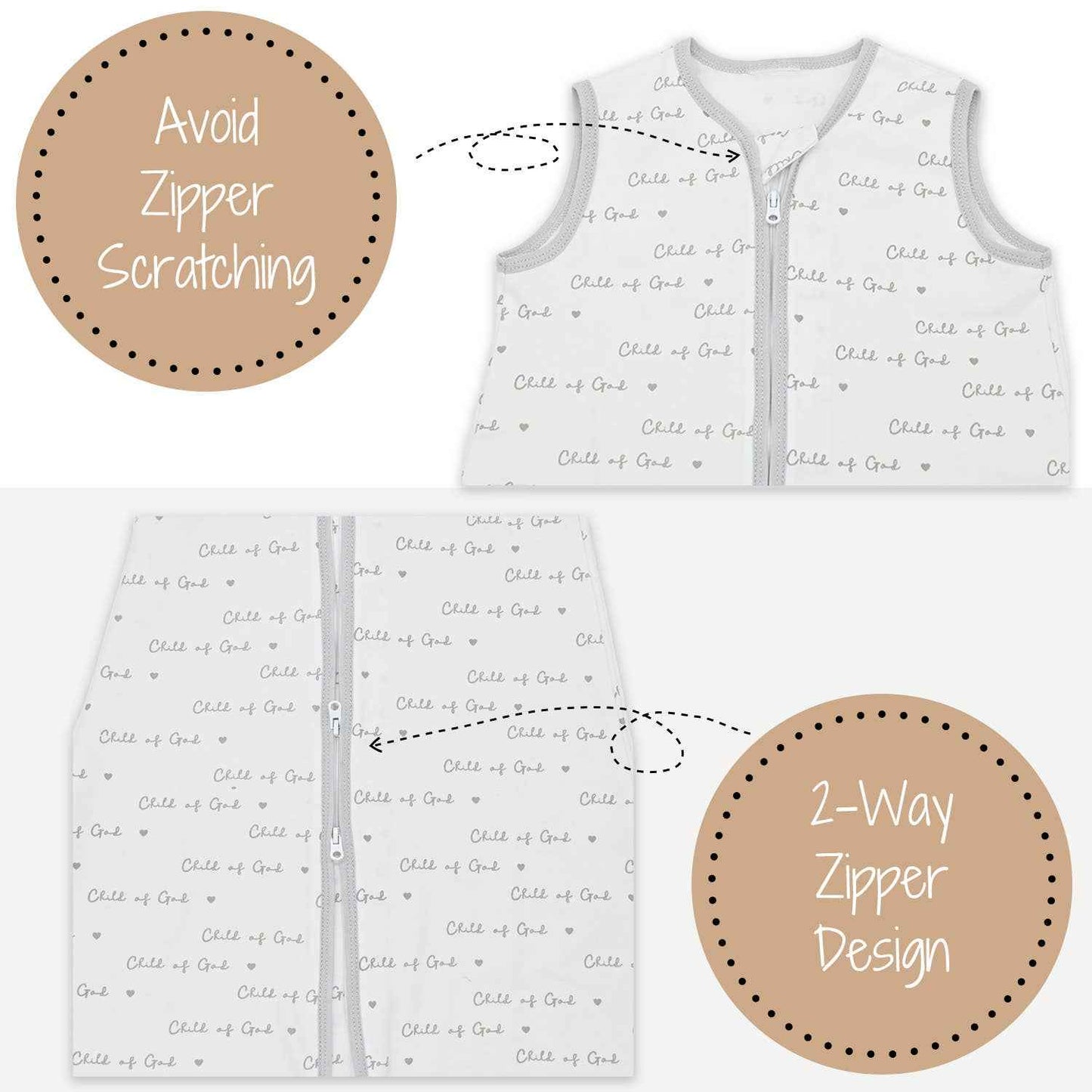 LollyBanks - Child of God Baby Sleep Sack, 100% Organic Cotton