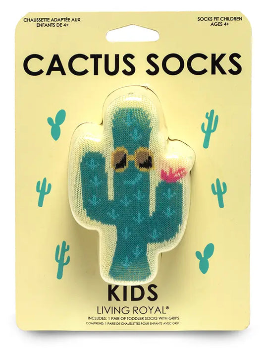 Cactus Kids Socks with Rubber Grips