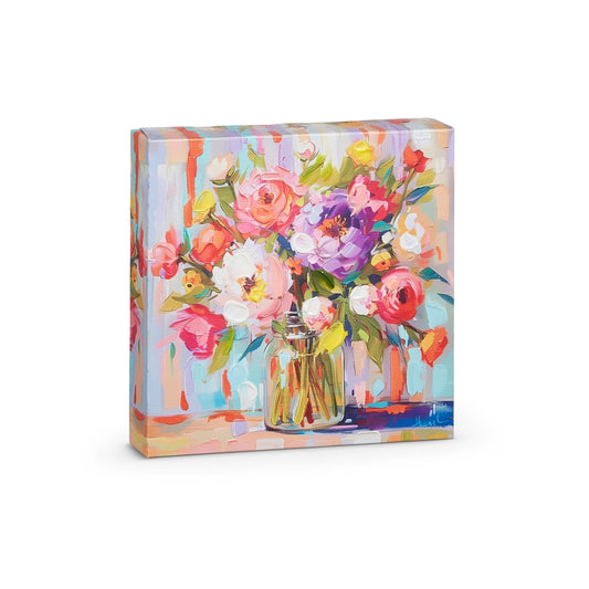 6" Floral canvas Wall Art