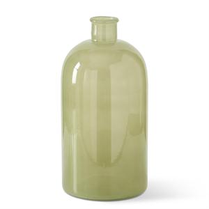 Hand Sprayed Green Glass Bottle (Large)