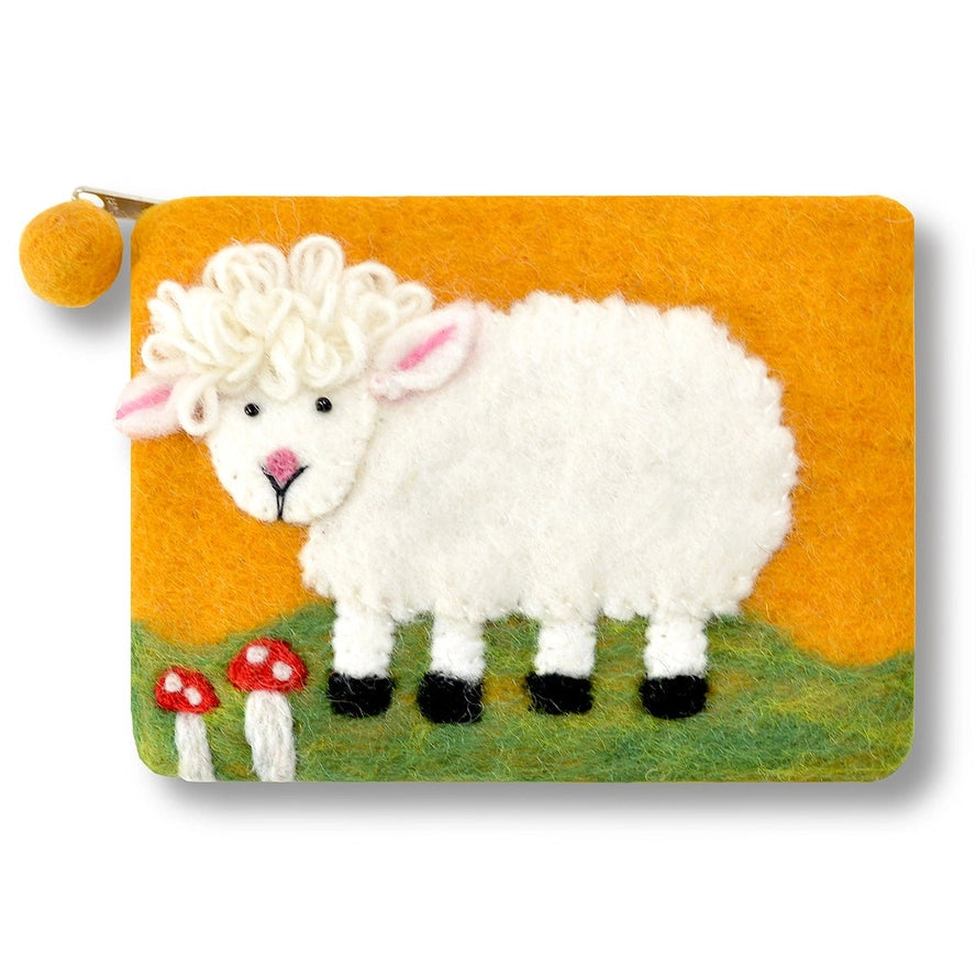 Felted Sheep Coin Purse