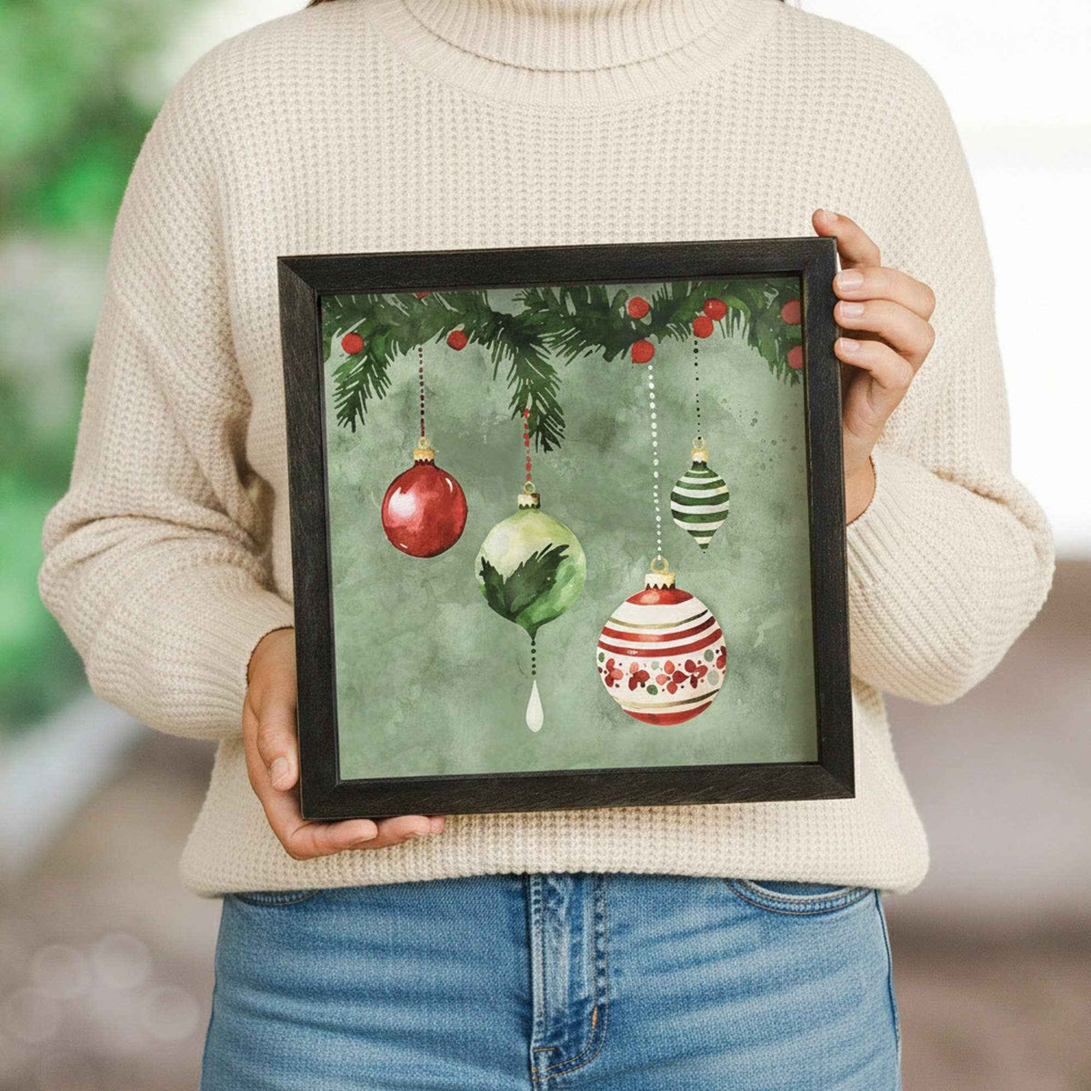 Watercolor Ornaments - Rustic Frames