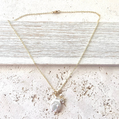 Fresh water pearl drop necklace celestial best seller