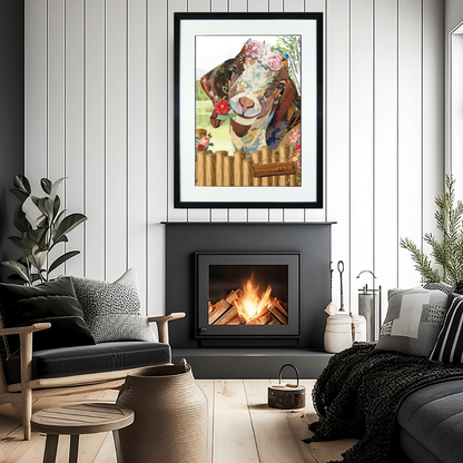 3D Collage Art | Miss Flora Mae (32"x24")