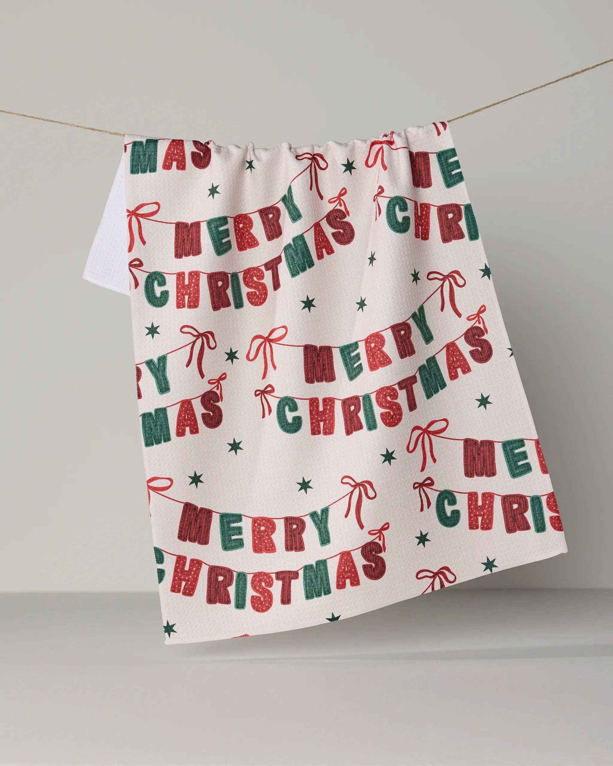 Christmas Banner Tea Towel - Holiday 2026