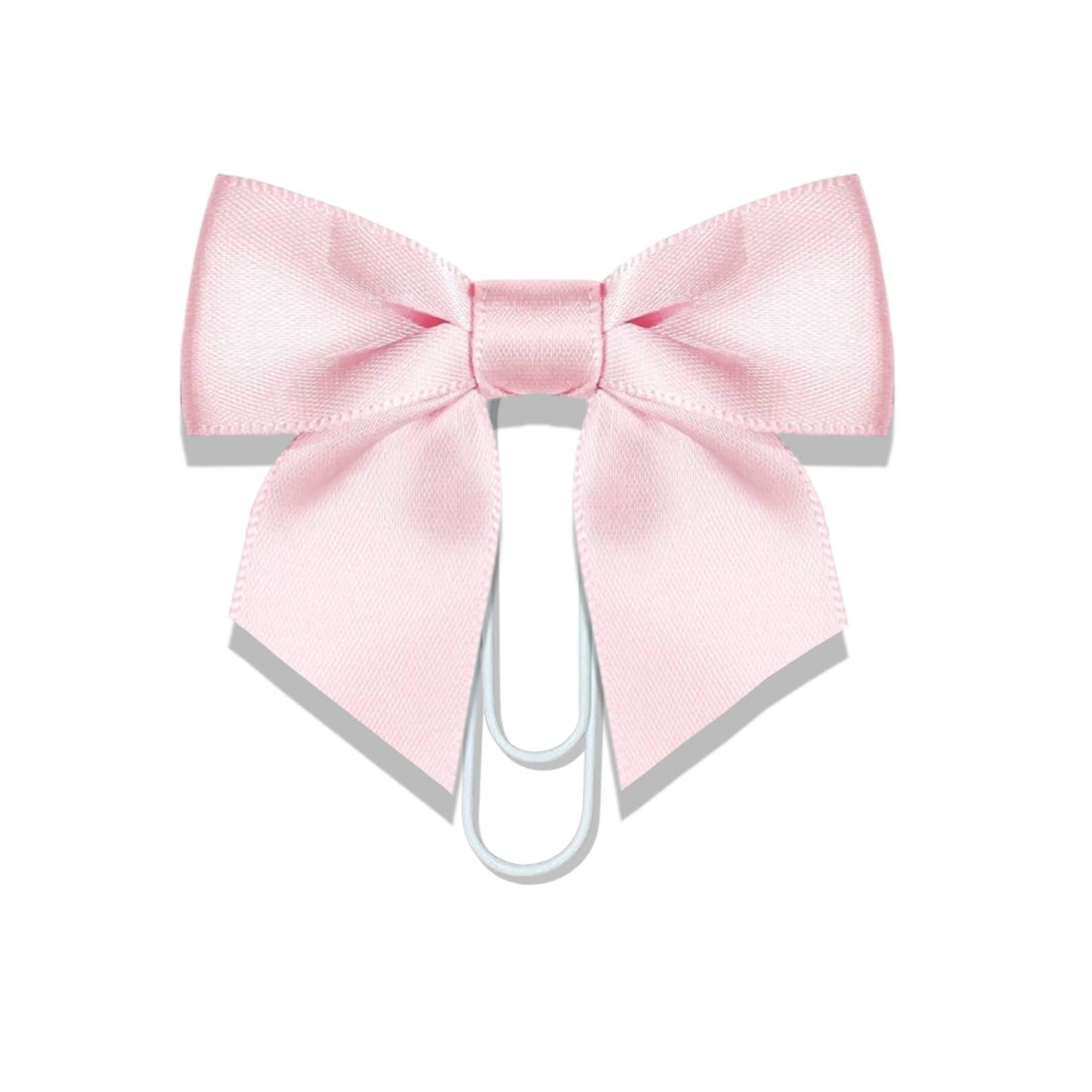 Dabble Doll - Bow Paper Clip Bookmark - Pink & Black
