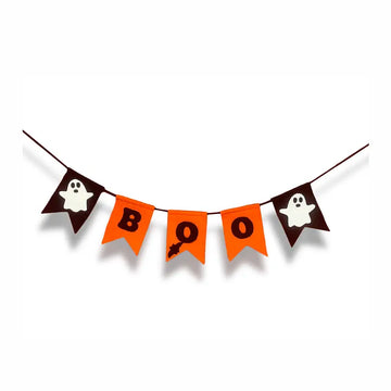 Halloween Boo Banner with Ghost